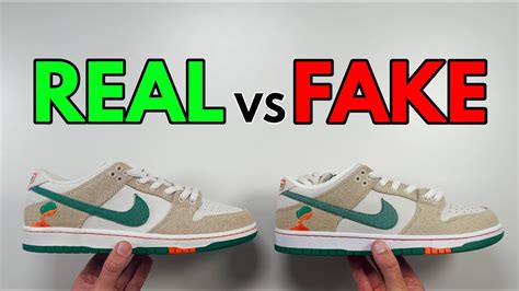 Real vs Fake Nike SB Dunk Jarritos Sneaker Comparison: 